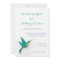 Hummingbird Swirl 5x7 Wedding Invitation