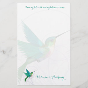 Hummingbird Swirl Stationery