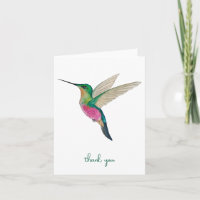 Hummingbird Thank You Card