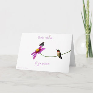 Hummingbird: Thank you for your presence Card