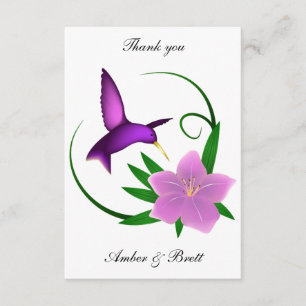 'Hummingbird' thank you note Invitation