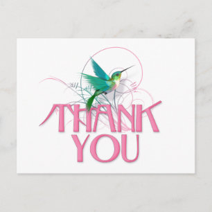Hummingbird Thank You Postcard