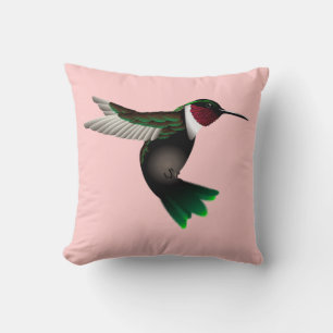 Hummingbird throw pillow