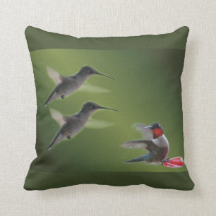 hummingbird throw pillow customise