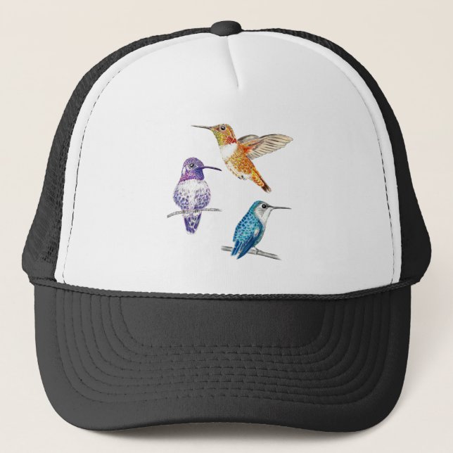Hummingbird Trio Hat (Front)