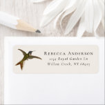 Hummingbird Vintage Bird Garden Return Address<br><div class="desc">Hummingbird Vintage Bird Garden Custom Return Address Label</div>