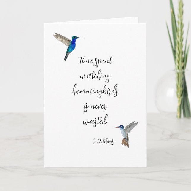 Hummingbird watching card (Front)