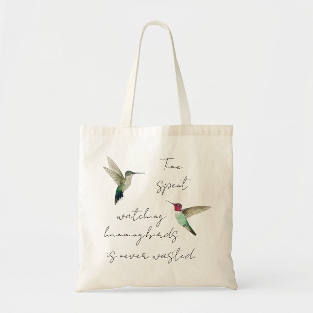 Hummingbird watching tote bag (Front)