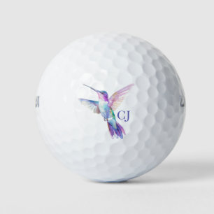 Hummingbird Watercolor Illustration Golf Balls
