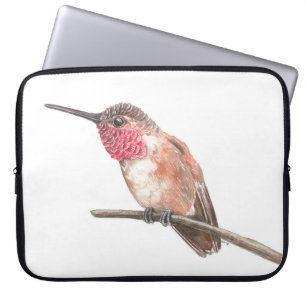 Hummingbird watercolor laptop sleeve