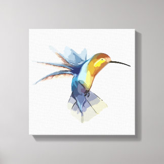 hummingbird watercolor peaceful beautiful drawing canvas print