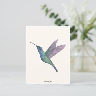 Hummingbird Watercolor Postcard
