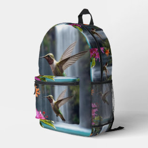 Hummingbird Waterfall Park, Printed Backpack