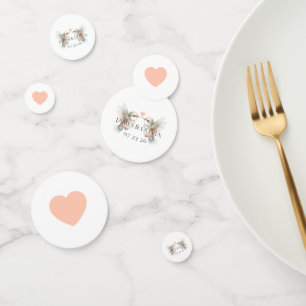 Hummingbird Wedding Custom Heart Table Confetti