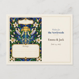 Hummingbird Wedding Guest Book Wishes Postcard