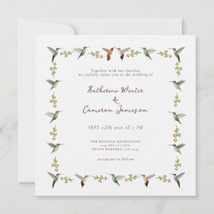 Hummingbird Wedding Invitation
