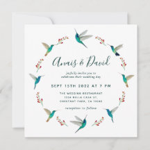 Hummingbird Wedding Invitation