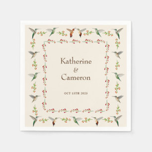 Hummingbird Wedding Napkin