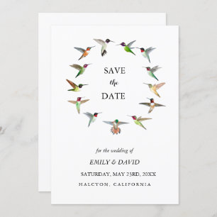 Hummingbird Wedding Save the Date Announcement
