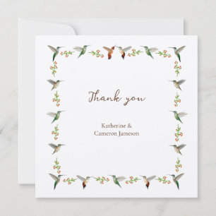 Hummingbird Wedding Thank You Card