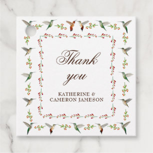 Hummingbird Wedding Thank you Favour Tags