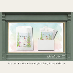 Hummingbird & Wildflower Baby Shower Favour Bags