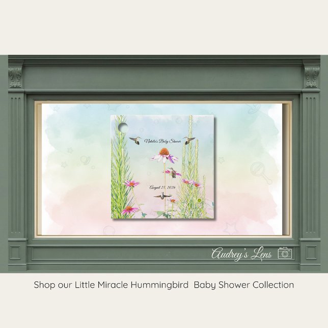 Hummingbird & Wildflower Baby Shower Favour Tags (Creator Uploaded)