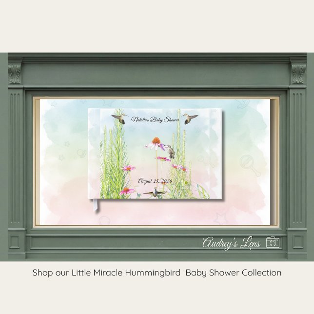 Hummingbird & Wildflower Baby Shower Guest Book (Creator Uploaded)
