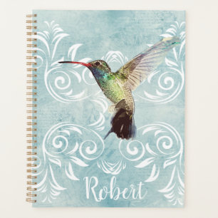 Hummingbird with Flourish Background Planner