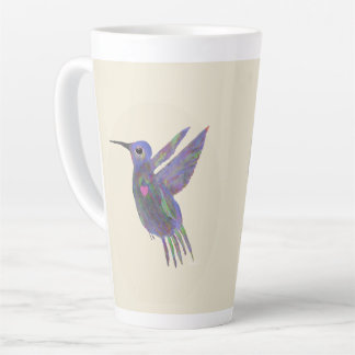 Hummingbird with Heart Latte Mug