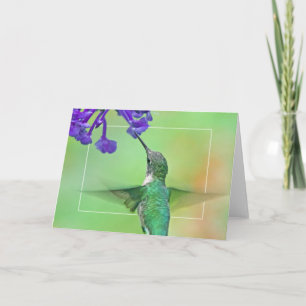 Hummingbird with Mona Lavender Card