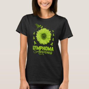 Hummingbird With Sunflower Lymphoma Awareness Mont T-Shirt