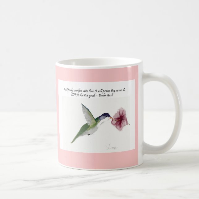 Hummingbird with verse coffee mug (Right)