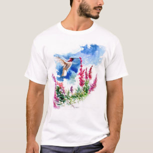 Hummingbird with Wooley Blue Curls T-Shirt
