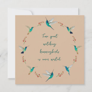 Hummingbird Wreath Card