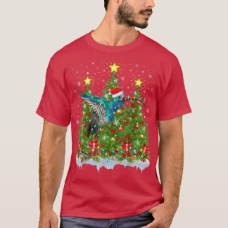 Hummingbird Xmas Lights Santa Hummingbird Christma T-Shirt