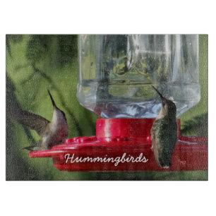 Hummingbirds 9508 Glass Cutting Board-customise Board