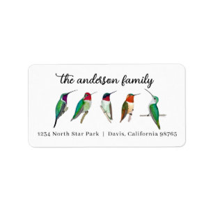 Hummingbirds Address Label