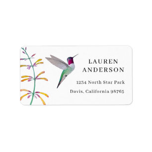 Hummingbirds Address Label