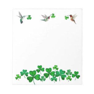 Hummingbirds and Clover Notepad