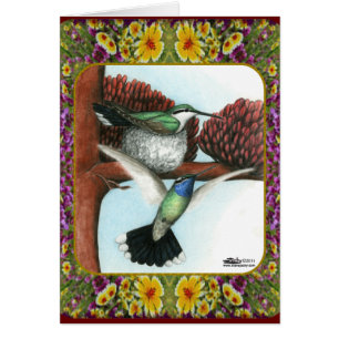 Hummingbirds and Flowers #3