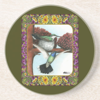Hummingbirds and Flowers #3 Coaster