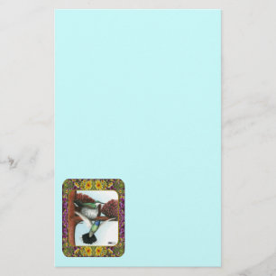 Hummingbirds and Flowers #3 Stationery
