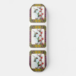 Hummingbirds and Flowers #5 Skateboard
