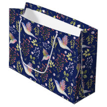 Hummingbirds and Flowers Pattern Custom Background