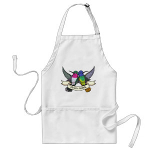 Hummingbirds Artwork Custom Text Domestic Goddess Standard Apron