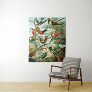 Hummingbirds by Ernst Haeckel Tapestry