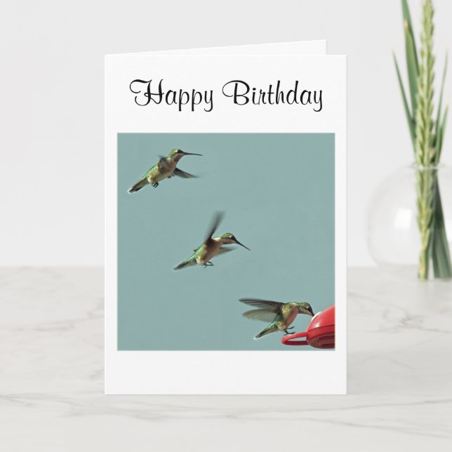 Hummingbirds Card (Front)