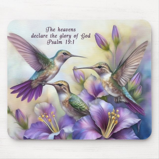 Hummingbirds Christian Mousepad (Front)