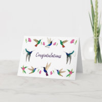  Hummingbirds Congratulations